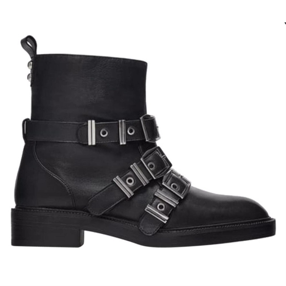 Zara black leather Boots 8.5. Case#32 - Picture 1 of 5